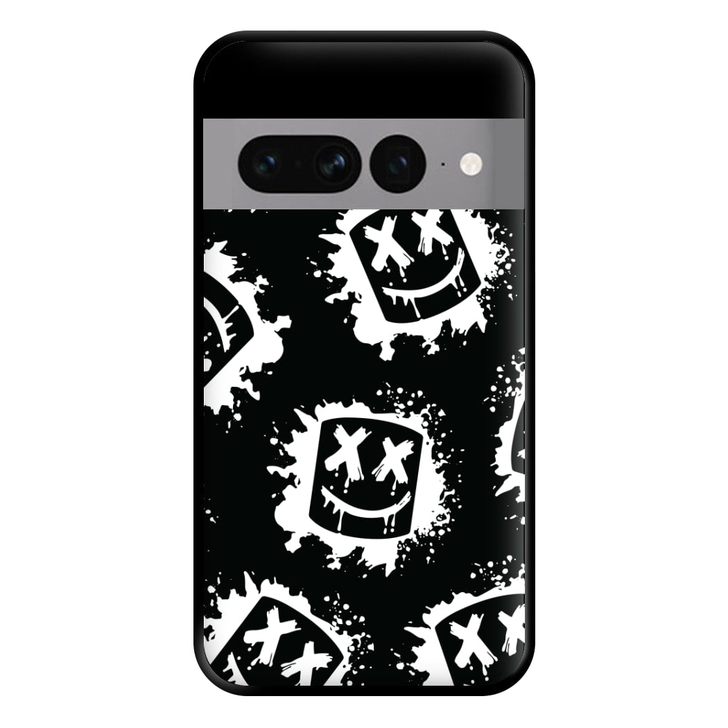 Black And White Helmet DJ Pattern Phone Case for Google Pixel 7 Pro