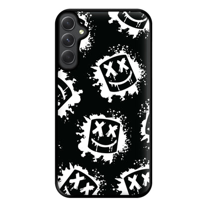 Black And White Helmet DJ Pattern Phone Case for Galaxy A54