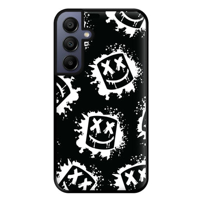 Black And White Helmet DJ Pattern Phone Case for Galaxy A16