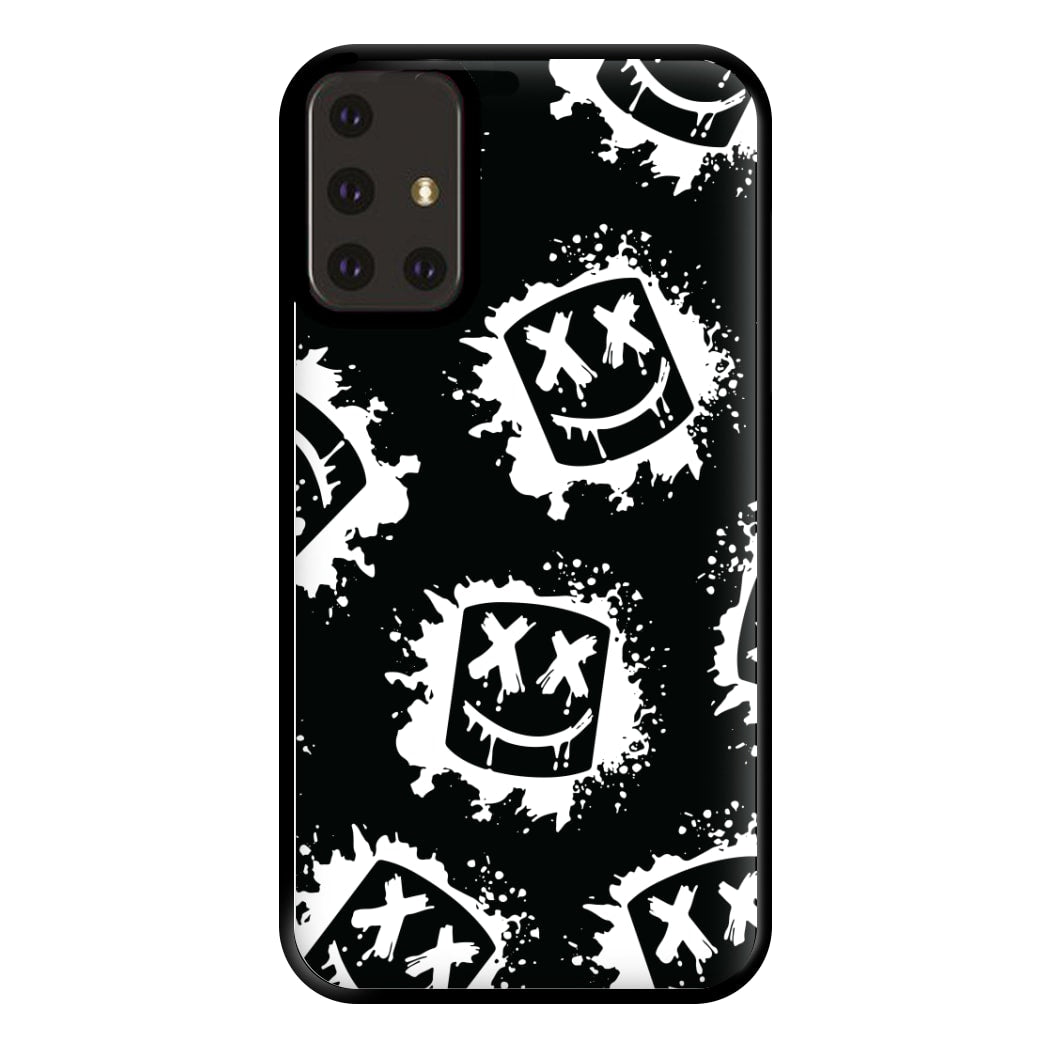 Black And White Helmet DJ Pattern Phone Case for Galaxy A71