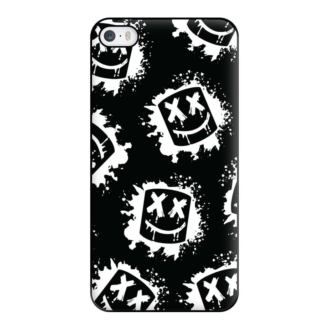 Black And White Helmet DJ Pattern Phone Case for iPhone 5 / 5s / SE 2016