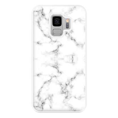 White Marbled  Phone Case for Galaxy S9 Plus
