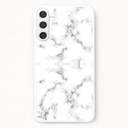 White Marbled Phone Case for Galaxy A37