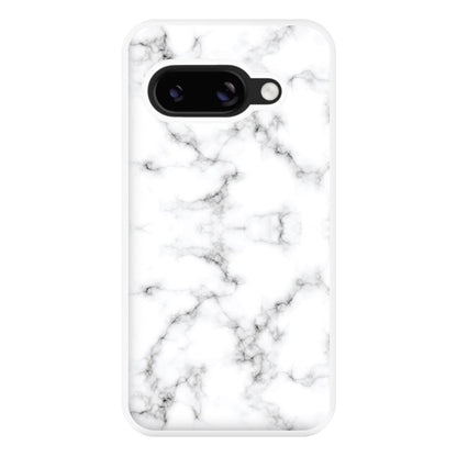 White Marbled  Phone Case for Google Pixel 8a