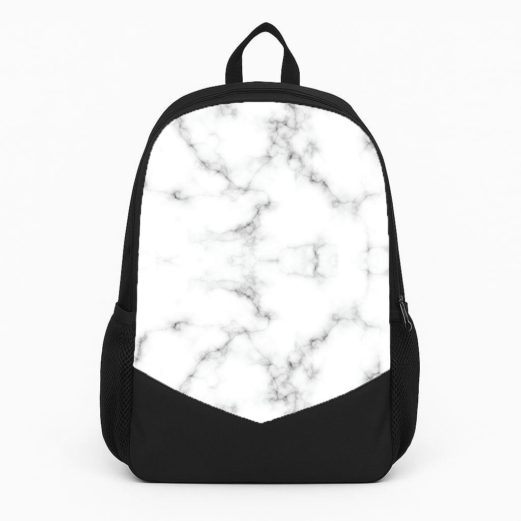 White Marbled  Backpack
