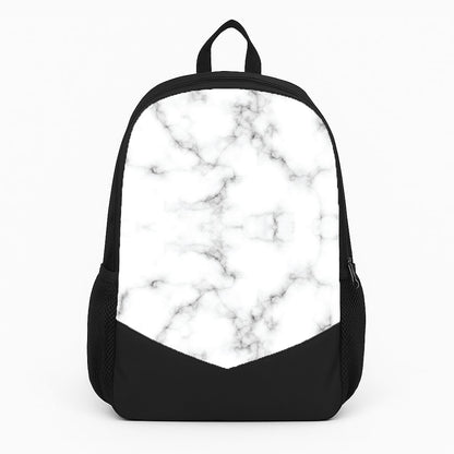 White Marbled  Large Backpack