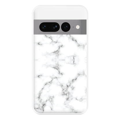 White Marbled  Phone Case for Google Pixel 7 Pro