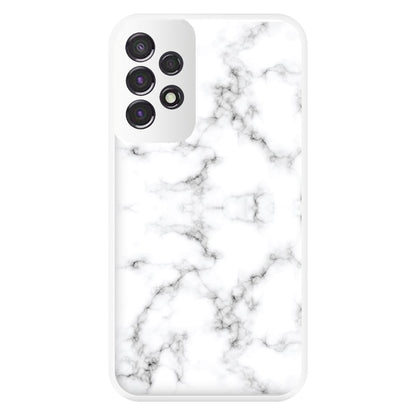 White Marbled  Phone Case for Galaxy A53