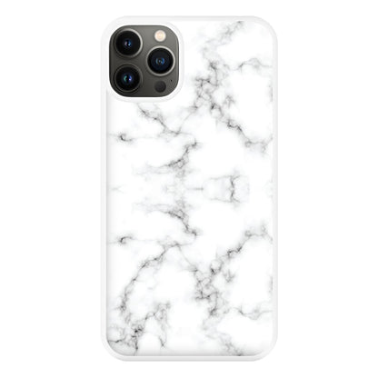 White Marbled  Phone Case for iPhone 13