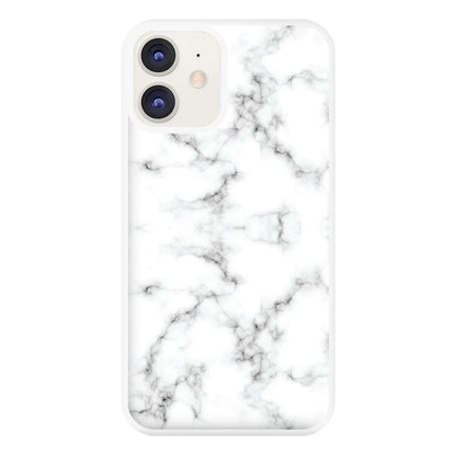 White Marbled  Phone Case for iPhone 12 / 12 Pro