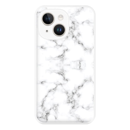 White Marbled  Phone Case for iPhone 14 Plus
