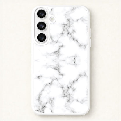 White Marbled Phone Case for Galaxy S26