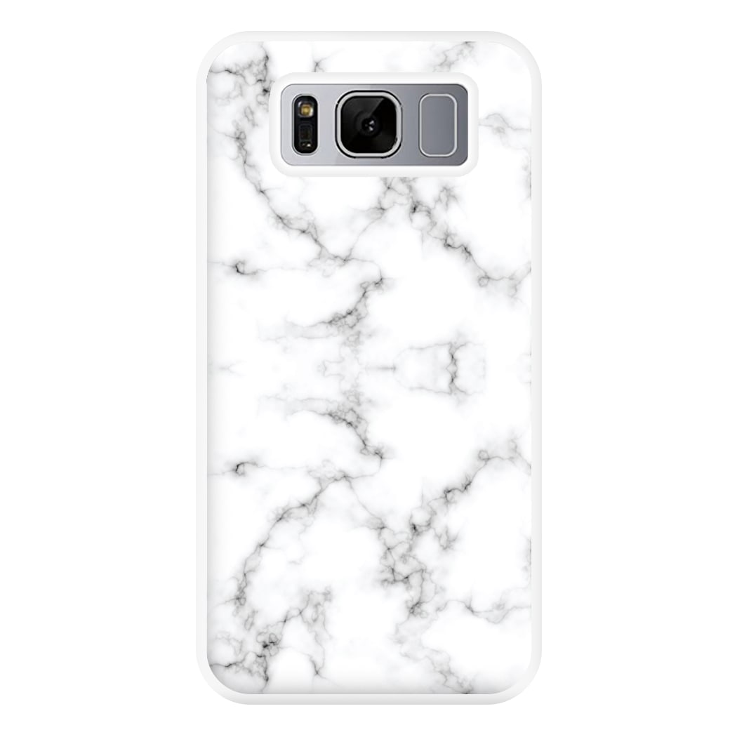 White Marbled  Phone Case for Galaxy S8 Plus