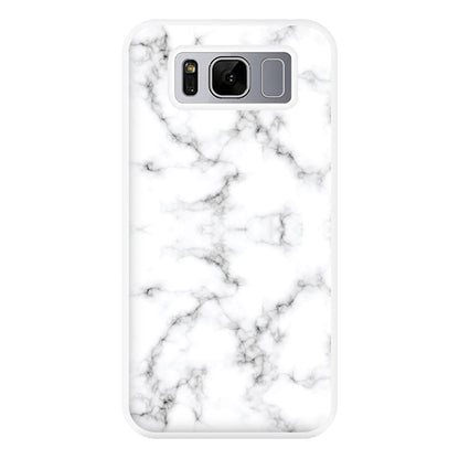 White Marbled  Phone Case for Galaxy S8 Plus