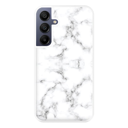 White Marbled  Phone Case for Galaxy A16