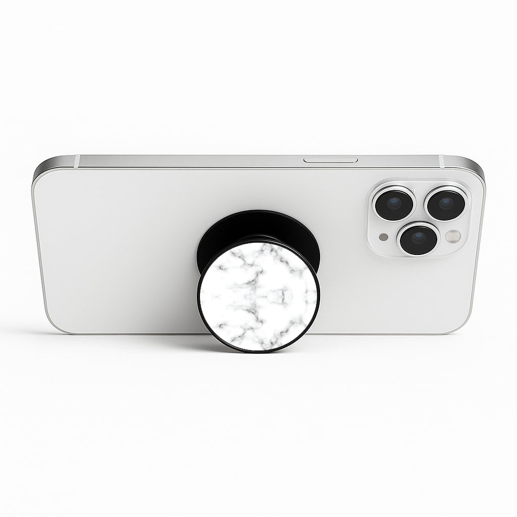 White Marbled  Phone Stand