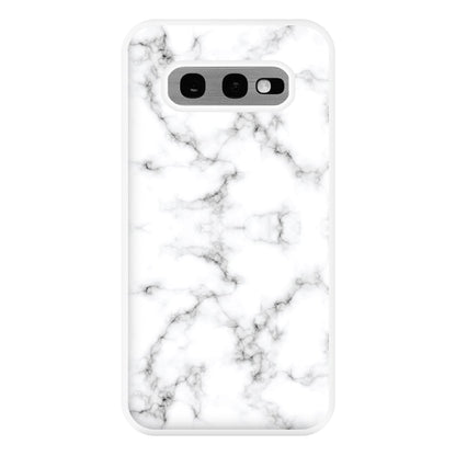 White Marbled  Phone Case for Galaxy S10e