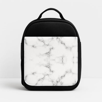 White Marbled  Insulated Lunchbox