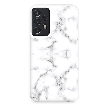 White Marbled  Phone Case for Galaxy A52 / A52s