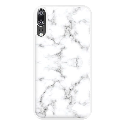 White Marbled  Phone Case for Huawei P20