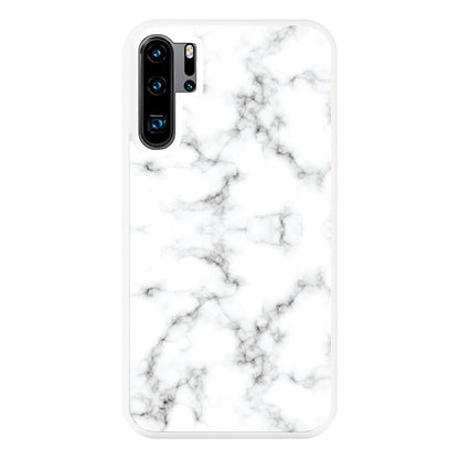 White Marbled  Phone Case for Huawei P30 Pro