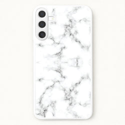 White Marbled Phone Case for Galaxy A57