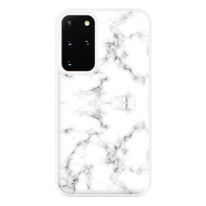White Marbled  Phone Case for Galaxy S20 Plus