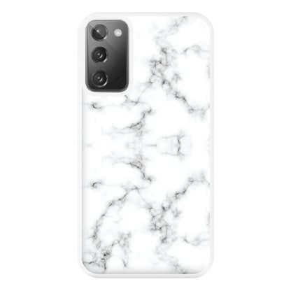 White Marbled  Phone Case for Galaxy Note 20 Ultra