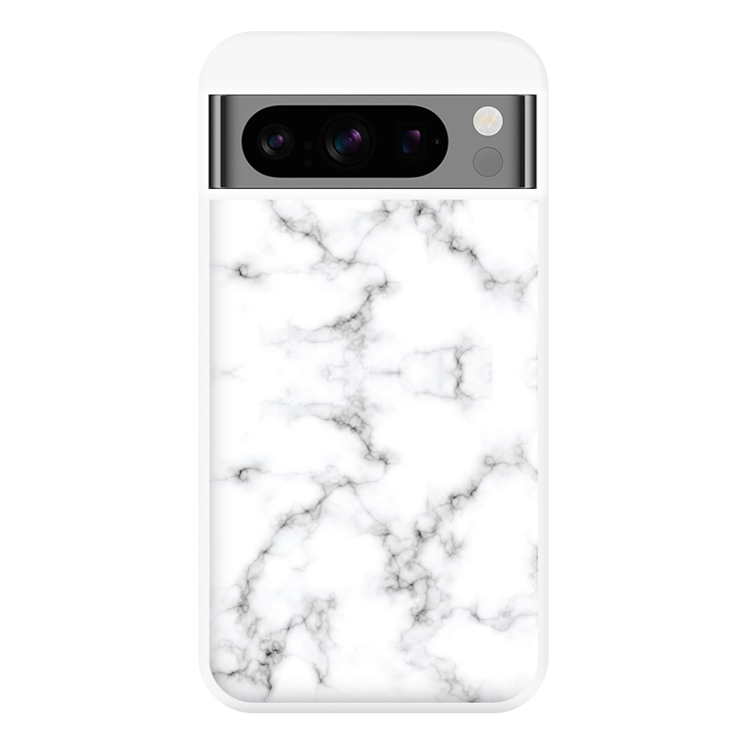 White Marbled  Phone Case for Google Pixel 8 Pro