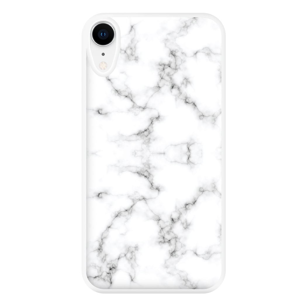 White Marbled  Phone Case for iPhone XR