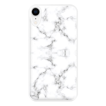 White Marbled  Phone Case for iPhone XR