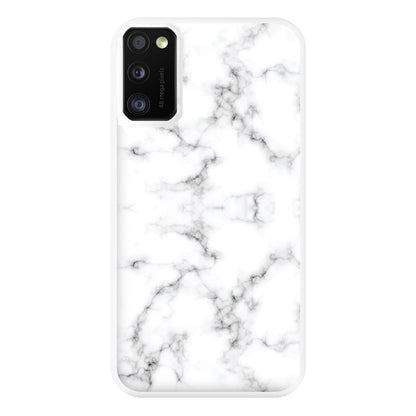 White Marbled  Phone Case for Galaxy A41