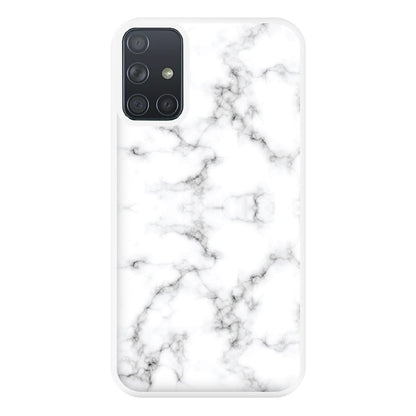 White Marbled  Phone Case for Galaxy A71