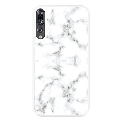 White Marbled  Phone Case for Huawei P20 Pro