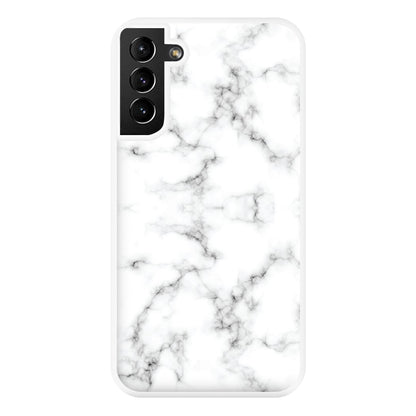 White Marbled  Phone Case for Galaxy S21 Plus