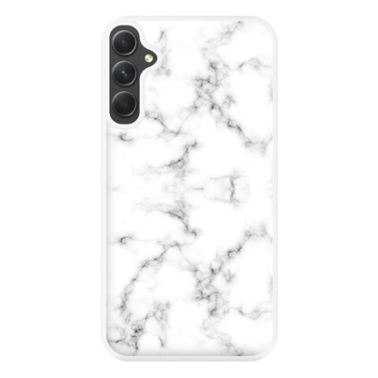 White Marbled  Phone Case for Galaxy A54
