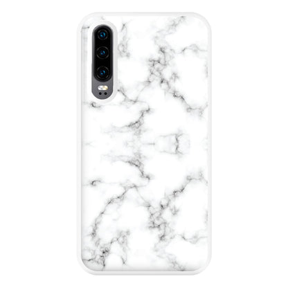 White Marbled  Phone Case for Huawei P30