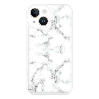 White Marbled  Phone Case for iPhone 14