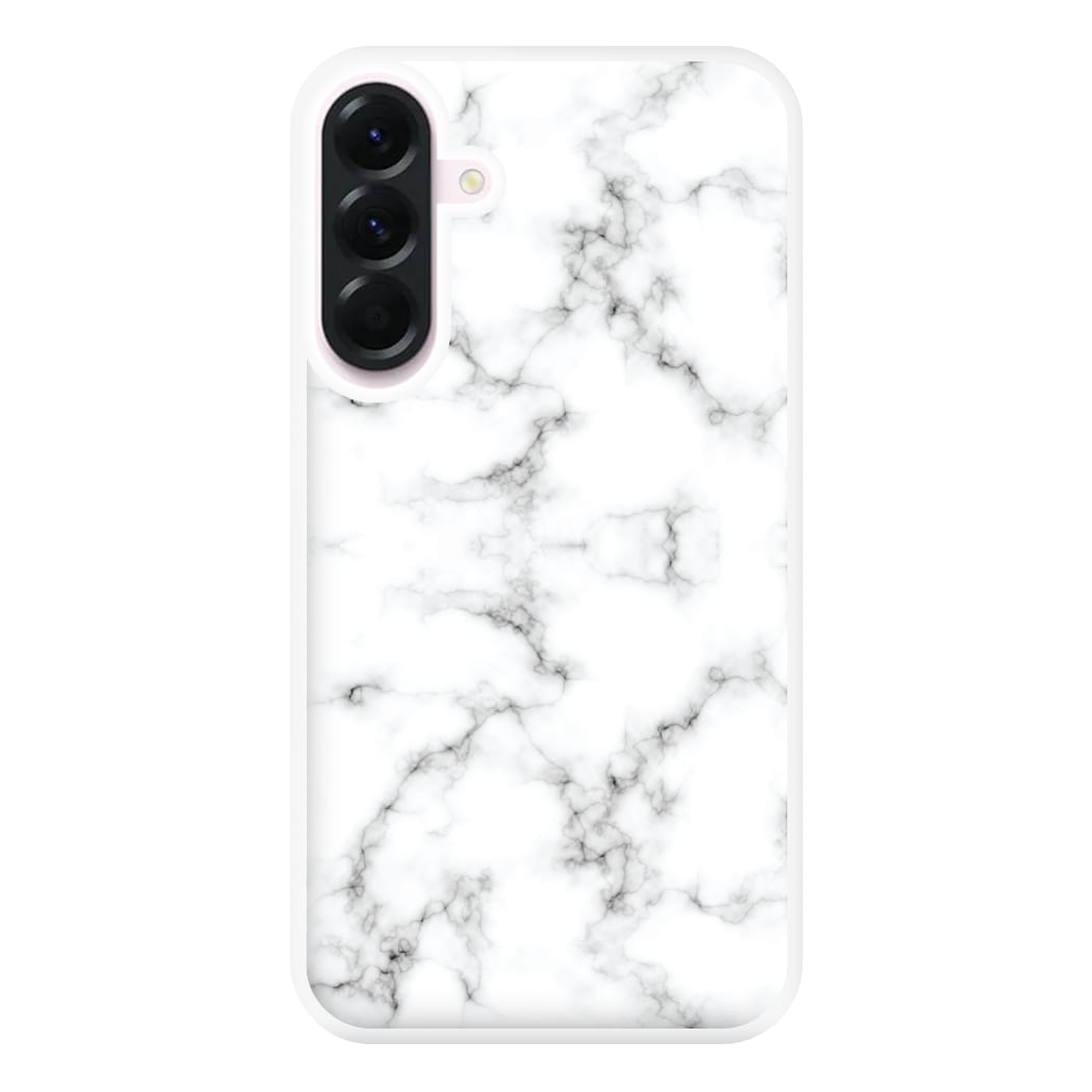 White Marbled  Phone Case for Galaxy A36