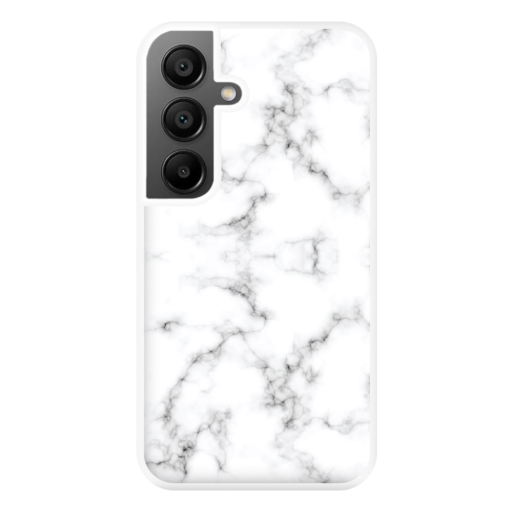 White Marbled  Phone Case for Galaxy A56