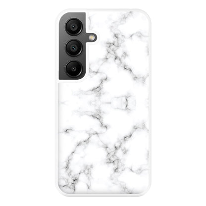 White Marbled  Phone Case for Galaxy A56