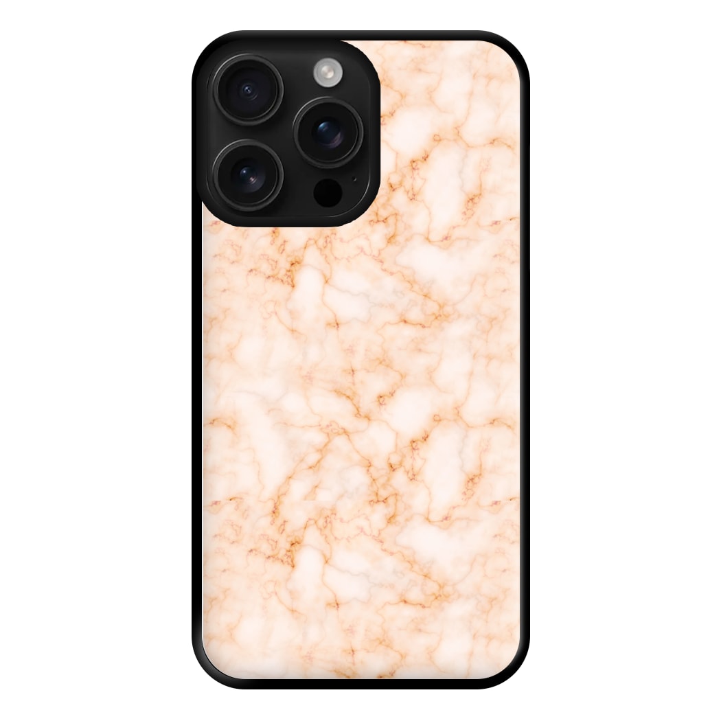 Rose Gold Marble Phone Case for iPhone 16 Pro Max