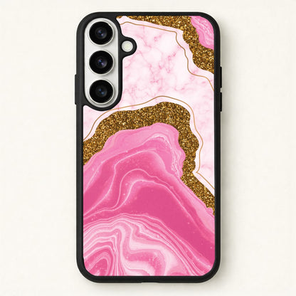 Marble Rock Veins And Glitter Phone Case for Galaxy S26 Plus