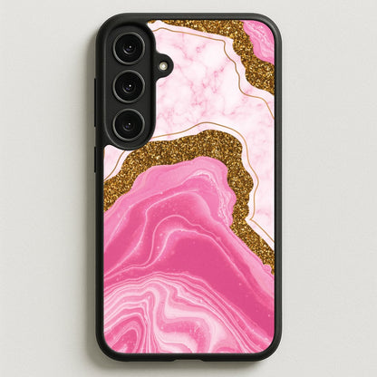 Marble Rock Veins And Glitter Phone Case for Galaxy S25FE