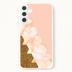 Glitter And Marble Geometric Phone Case for Galaxy A17
