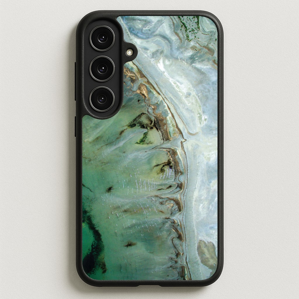 Emerald Marble Phone Case for Galaxy S25FE