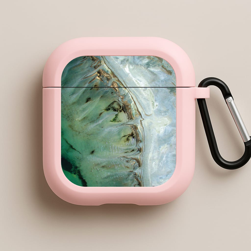 Emerald Marble  Pink AirPods Case