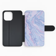 Purple Cloudy Marble Flip / Wallet Phone Case 2