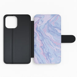Purple Cloudy Marble Flip Phone Case