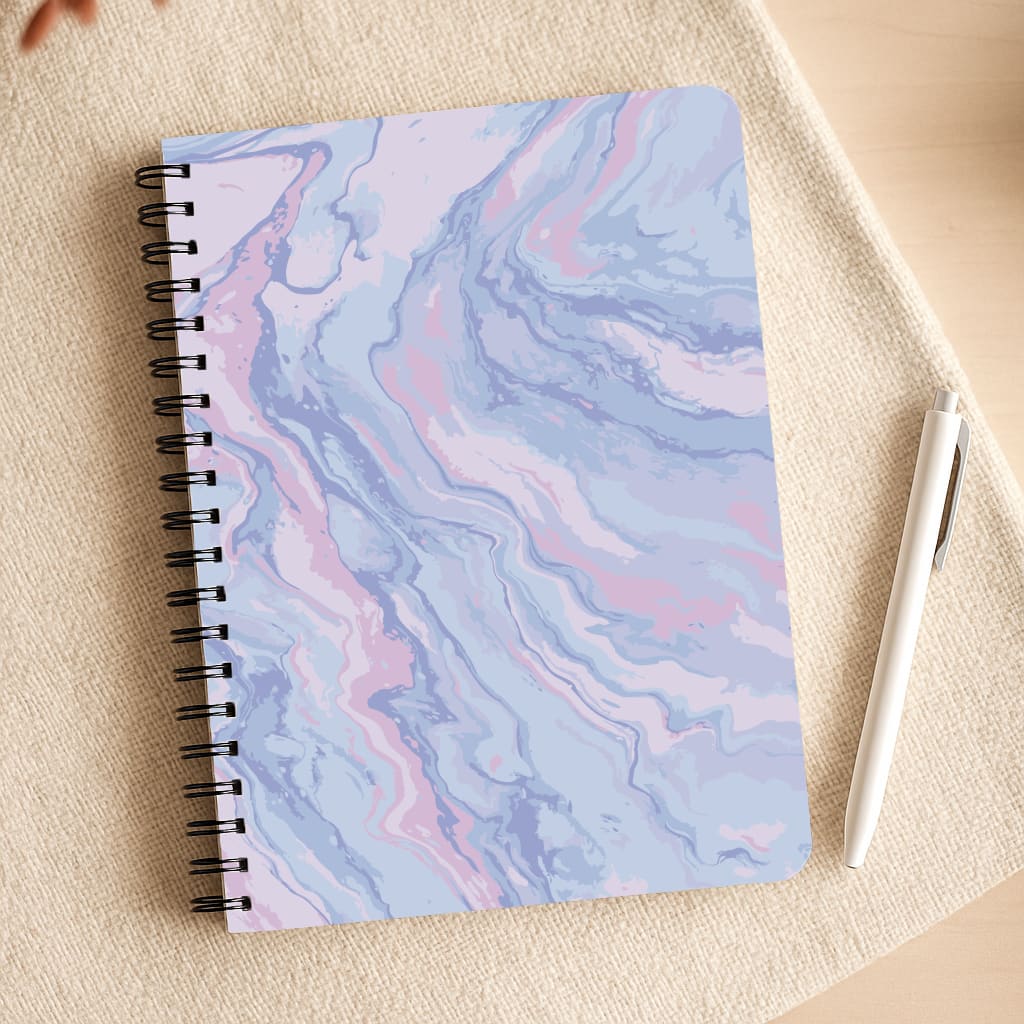 Purple Cloudy Marble Notepad